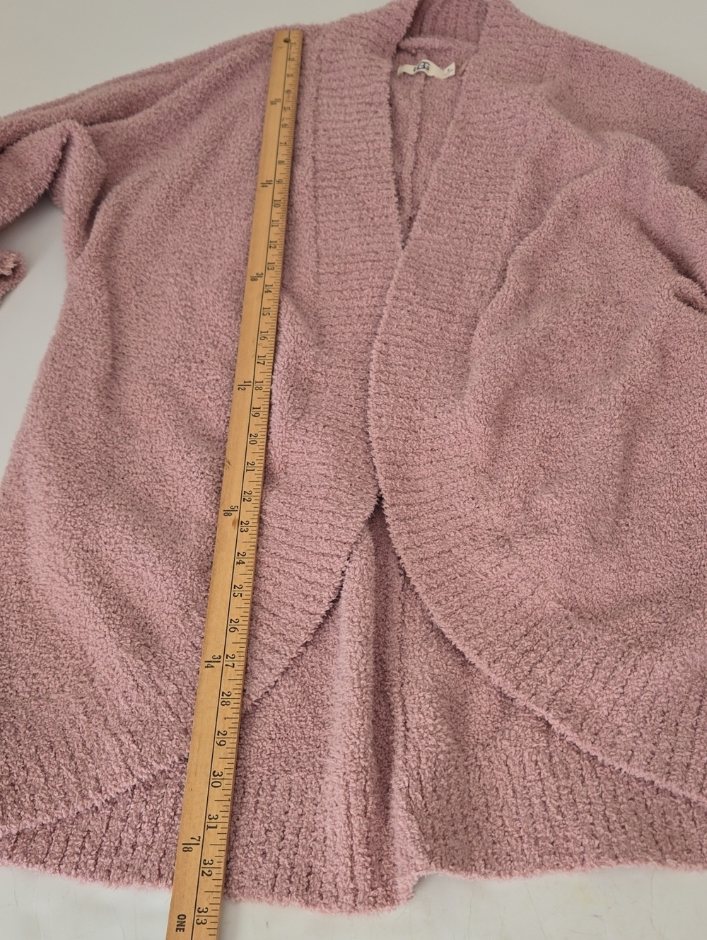 UGG Fremont Open Front Cardigan Pink Fuzzy Knit Cozy Oversized Loungewear XL - Picture 8 of 8